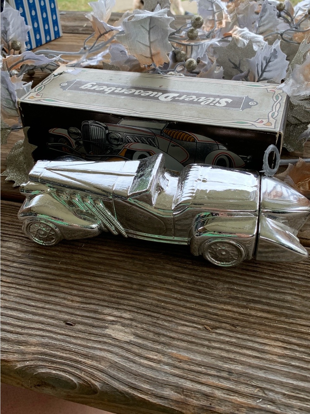 Avon Silver Retro Car Ornament after Shave